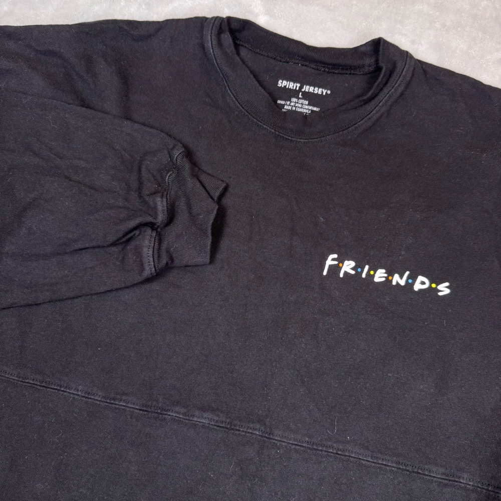 Spirit Jersey Friends TV Show How You Doin Graphic Shirt LS‎ Womens L Black